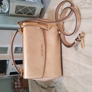 Michael Kors metallic gold purse